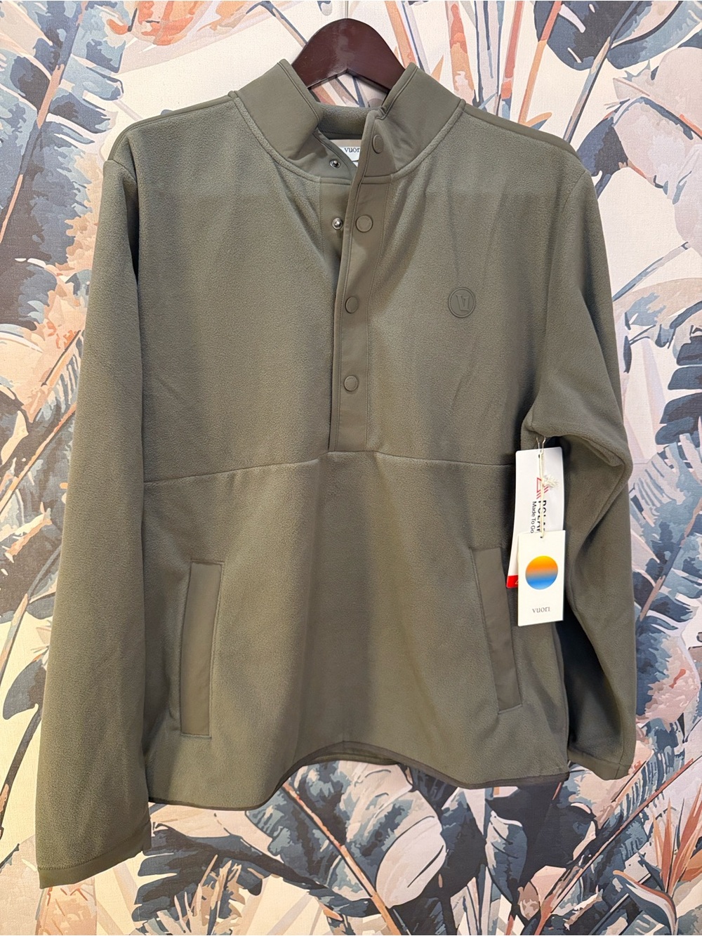 Vuori Aspen 1/2 Snap Polartec Wind Pro Pullover Rook Men’s Large NWT